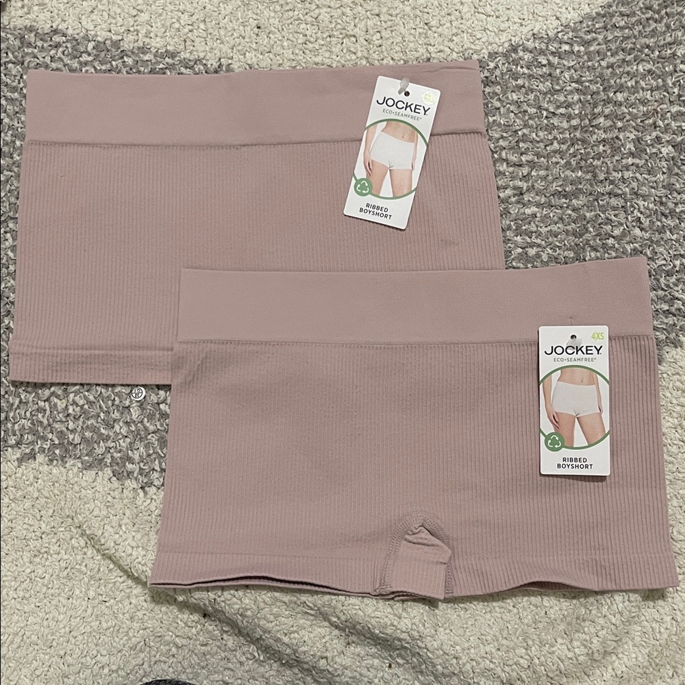 NWT- Jockey- 4/XS. 2 Ribbed Boyshort